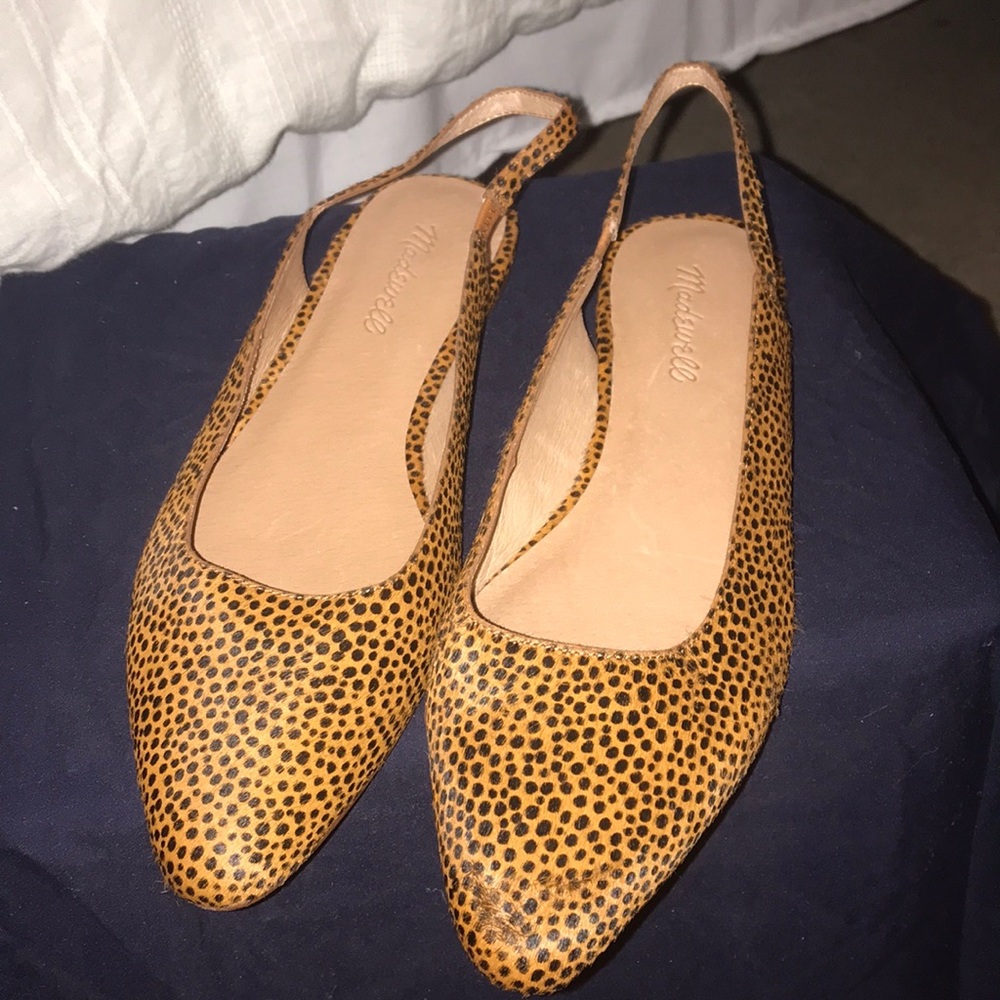 Madewell NEW Cheetah Flat Slingbacks Size 8